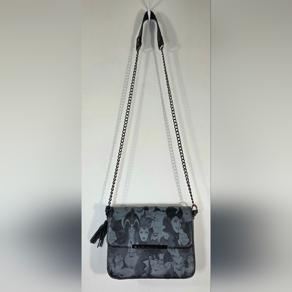 LOUNGEFLY DISNEY VILLAINS DEBOSSED CROSS BODY BAG. - Picture 1 of 7